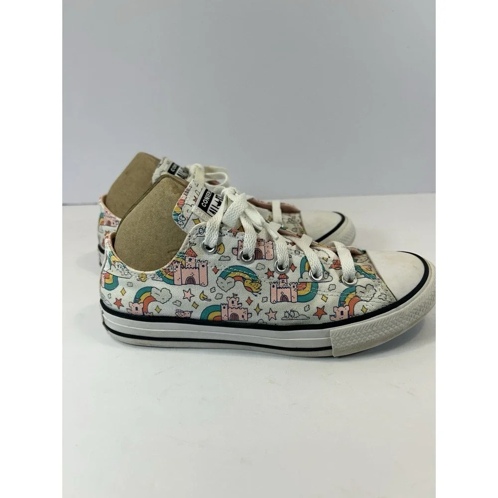 Converse All star Chuck Taylor Youth Shoes Rainbow Castles Low Top Sz 3